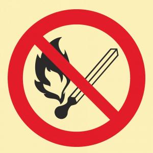 IMO8.1 Запрещается пользоваться открытым огнем